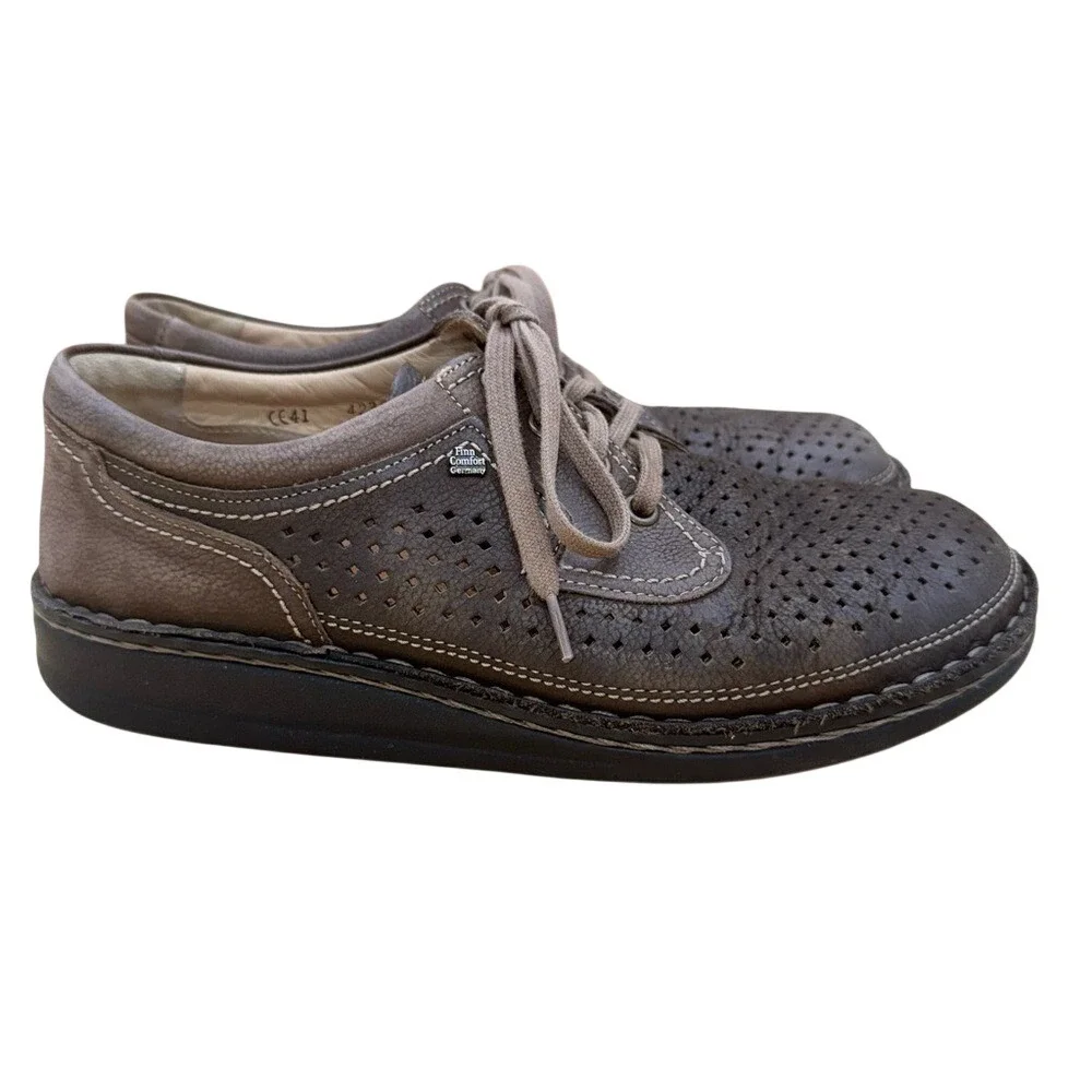Finn‎ Comfort Baden Brown Lace-up Oxford Shoes, Men's 8, Women's 10, EUC